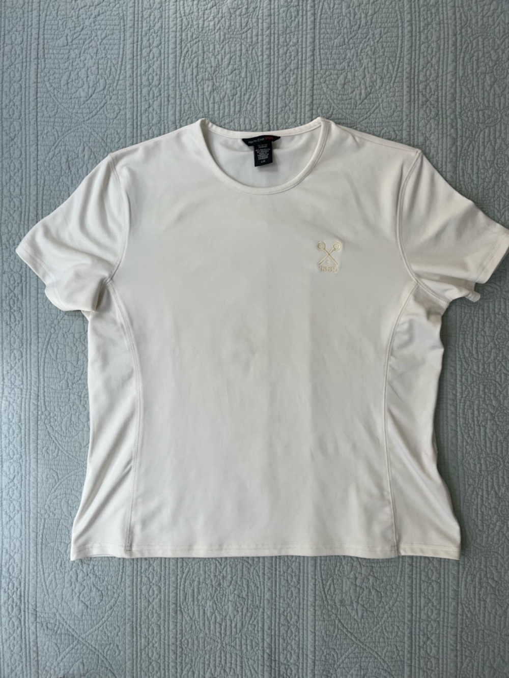 North End Sport Creamy White Athletic Work Out Performance Crewneck Tee